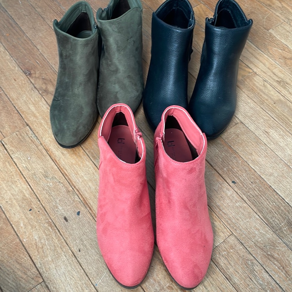 Lot of 3 pairs - Women’s Ankle boots size 9.5